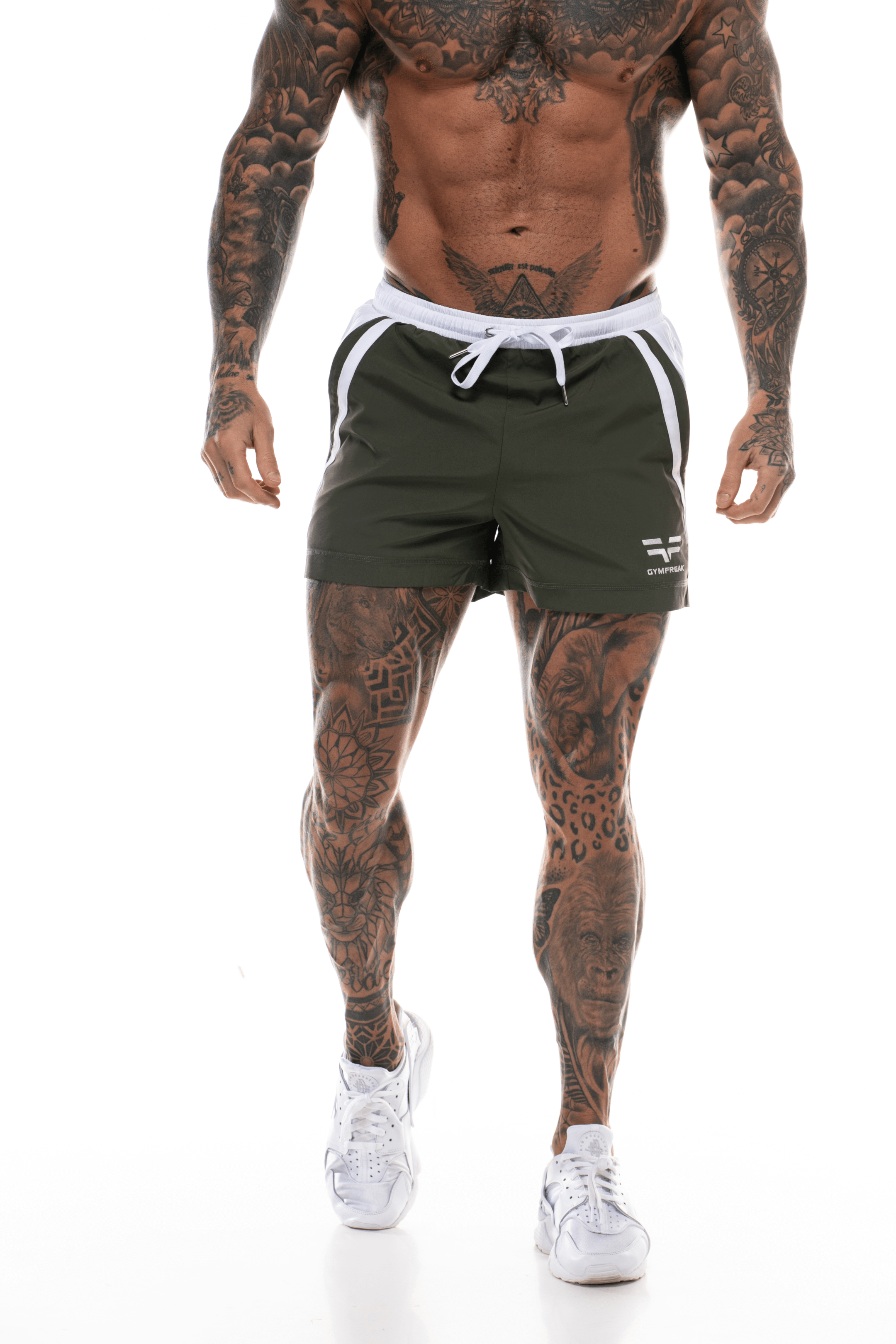 Short GYMFREAK Pro Homme - Khaki -  3.5 pouces/8.89cms