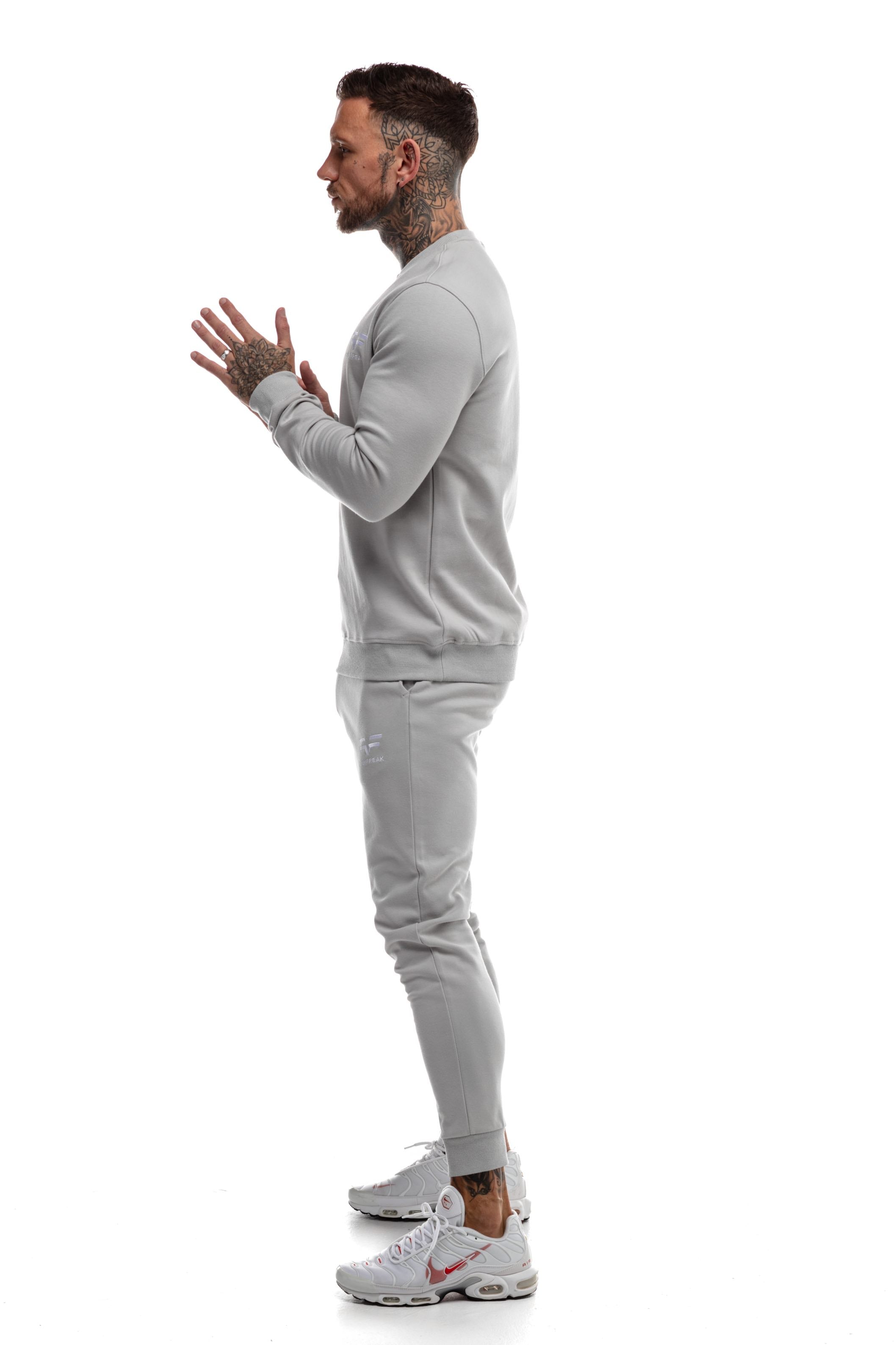 Sweatshirt GYMFREAK Power Homme - Gris Clair
