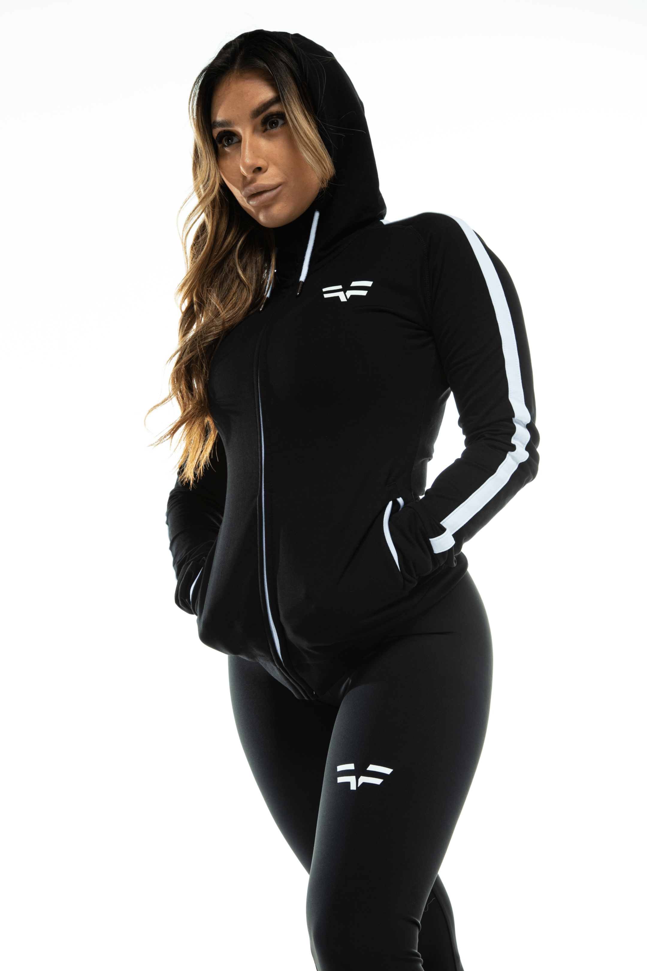 Sweat à capuche GYMFREAK Emblem Femme - Noir